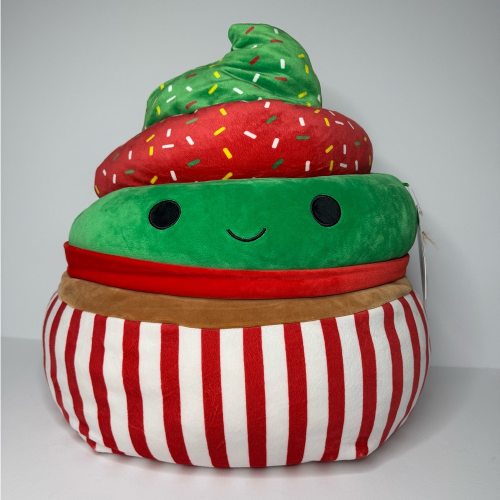 Squishmallows Chantal Christmas Cupcake 18 Inch Plush Holiday NWT